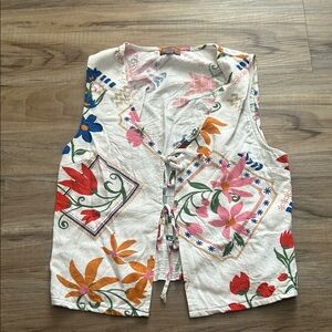 Buckle Floral Multicolor Tank Top